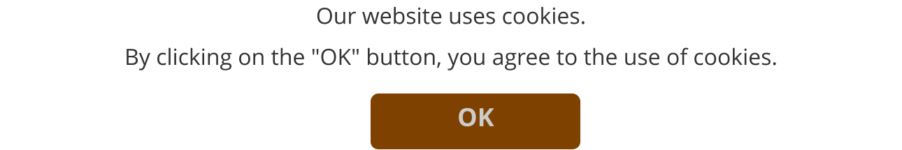 Our website uses cookies.  By clicking on the "OK" button, you agree to the use of cookies. OK